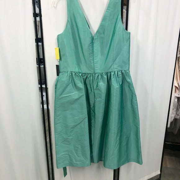 NEW AQUA TEAL TURQUOISE Short Bridesmaid Dress, Mother of the Bride, Size 14 - Picture 4 of 9